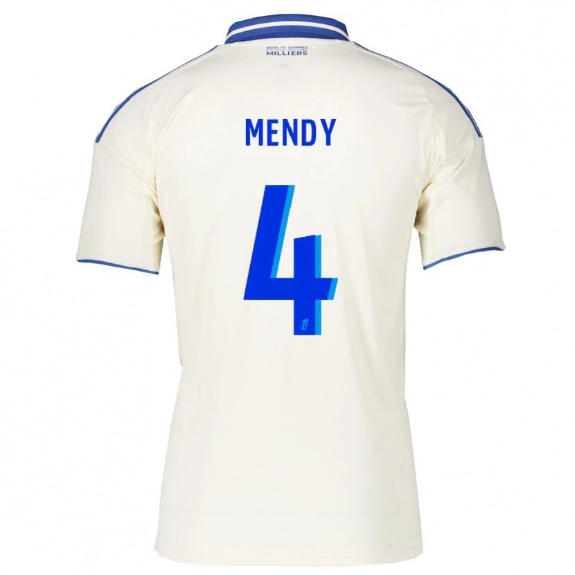 Danxen Homem Camisola François Mendy #4 Champagne Azul Alternativa 2025/26 Camisa