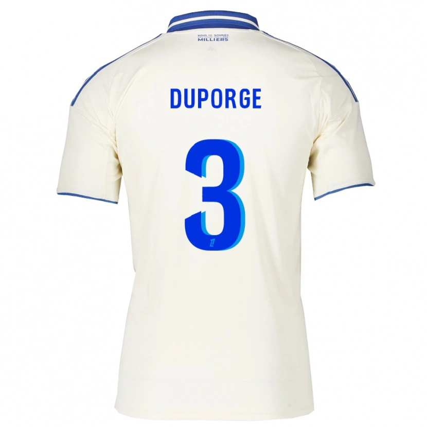 Danxen Homem Camisola Morgane Duporge #3 Champagne Azul Alternativa 2025/26 Camisa