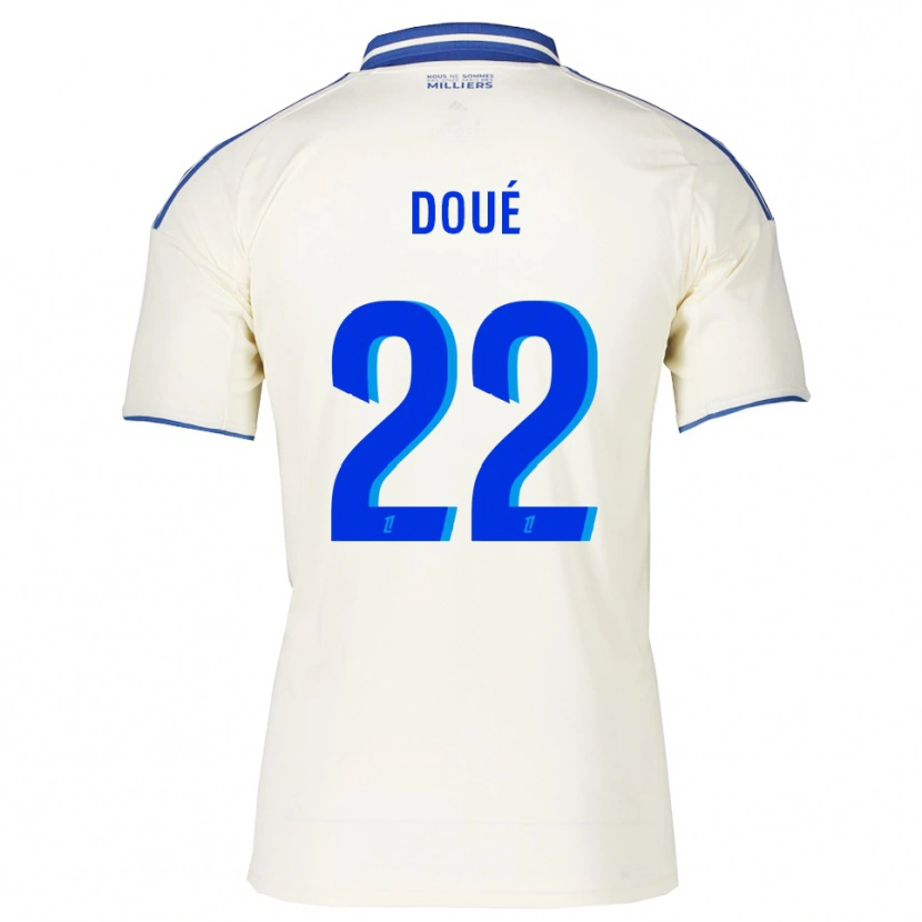 Danxen Homem Camisola Guéla Doué #22 Champagne Azul Alternativa 2025/26 Camisa