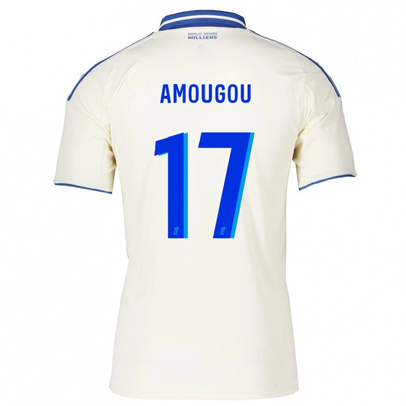 Danxen Homem Camisola Mathis Amougou #17 Champagne Azul Alternativa 2025/26 Camisa