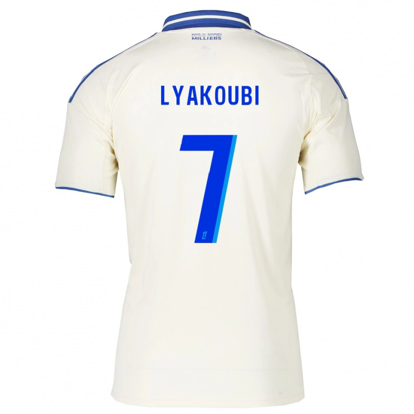 Danxen Homem Camisola Oussama Lyakoubi #7 Champagne Azul Alternativa 2025/26 Camisa