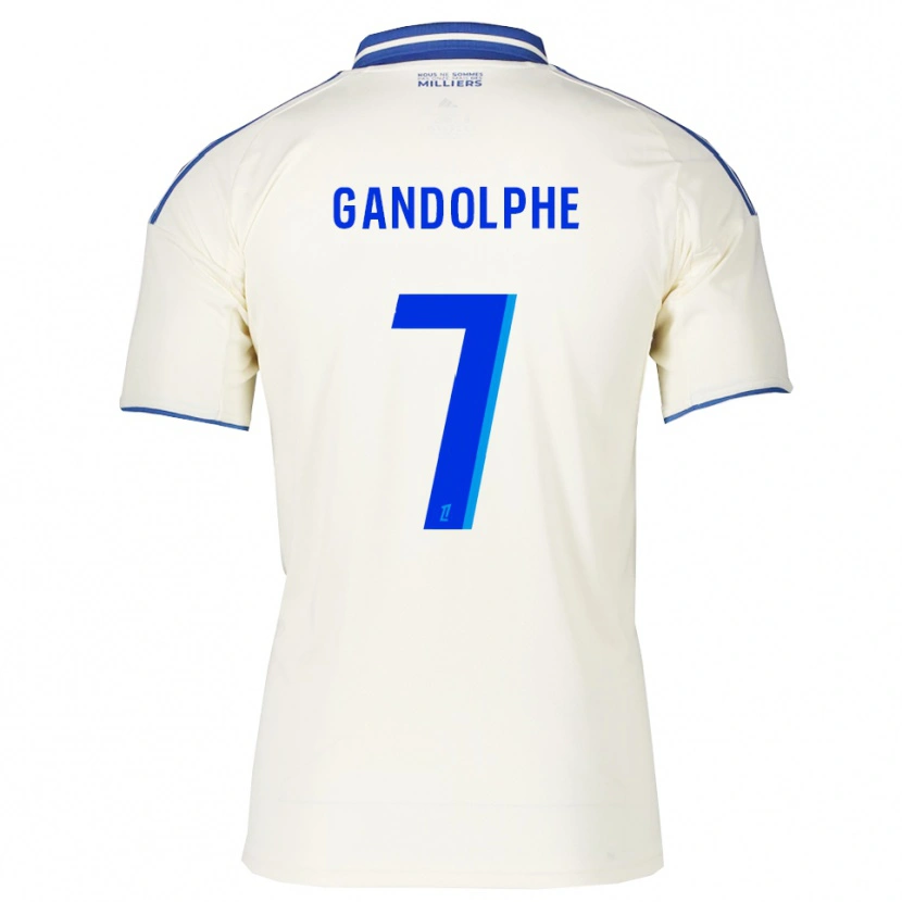Danxen Homem Camisola Adrien Gandolphe #7 Champagne Azul Alternativa 2025/26 Camisa