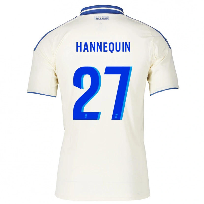 Danxen Homem Camisola Laurine Hannequin #27 Champagne Azul Alternativa 2025/26 Camisa