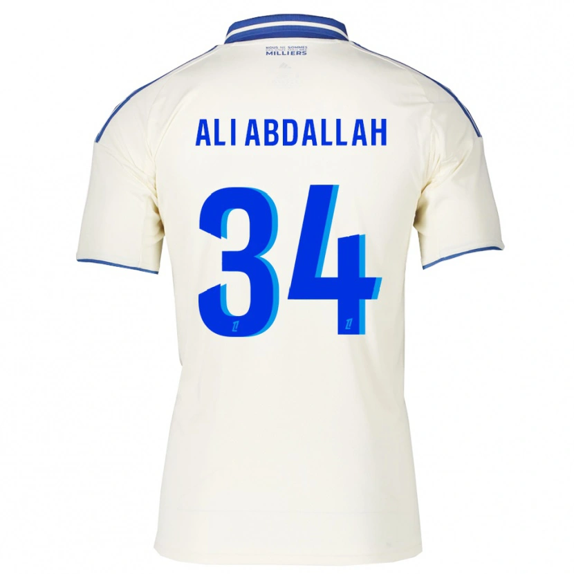 Danxen Homem Camisola Aboubacar Ali Abdallah #34 Champagne Azul Alternativa 2025/26 Camisa
