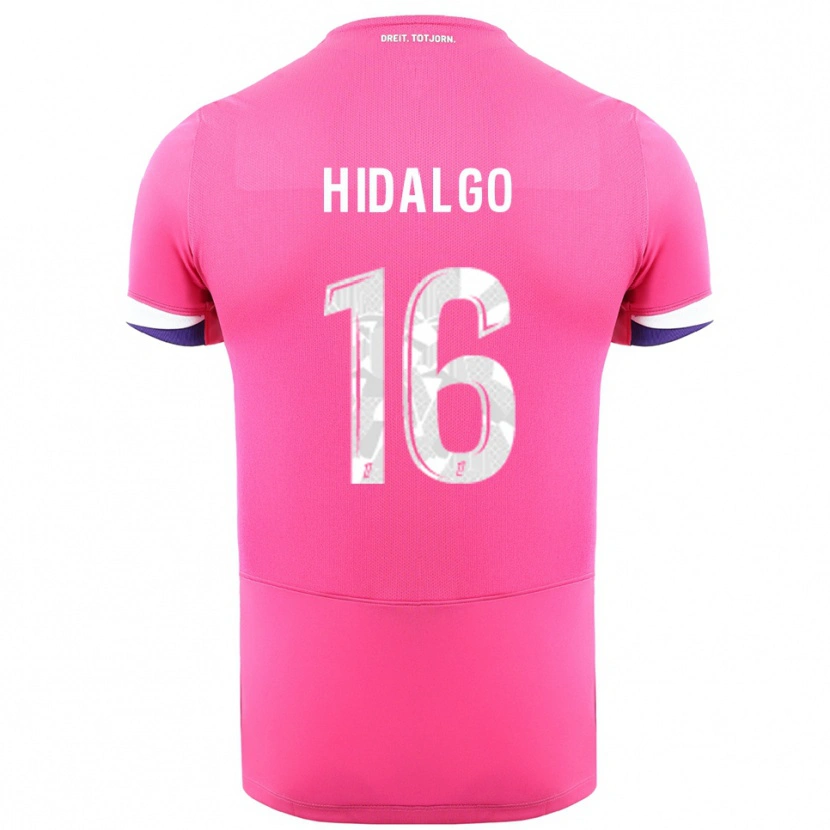 Danxen Homem Camisola Santiago Hidalgo #16 Rosa Branco Alternativa 2025/26 Camisa