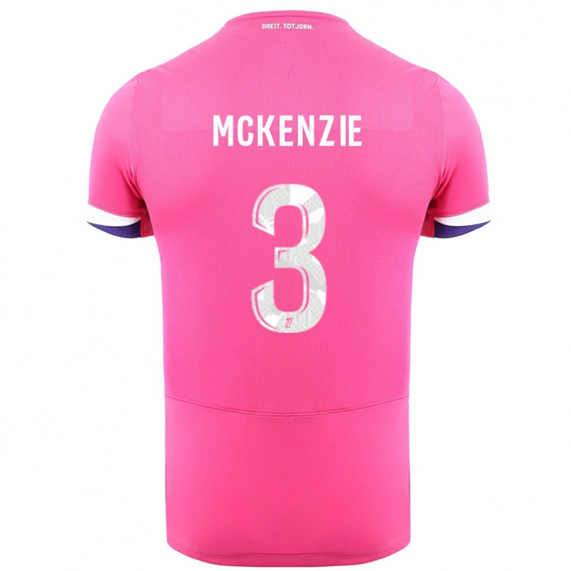 Danxen Homem Camisola Mark Mckenzie #3 Rosa Branco Alternativa 2025/26 Camisa