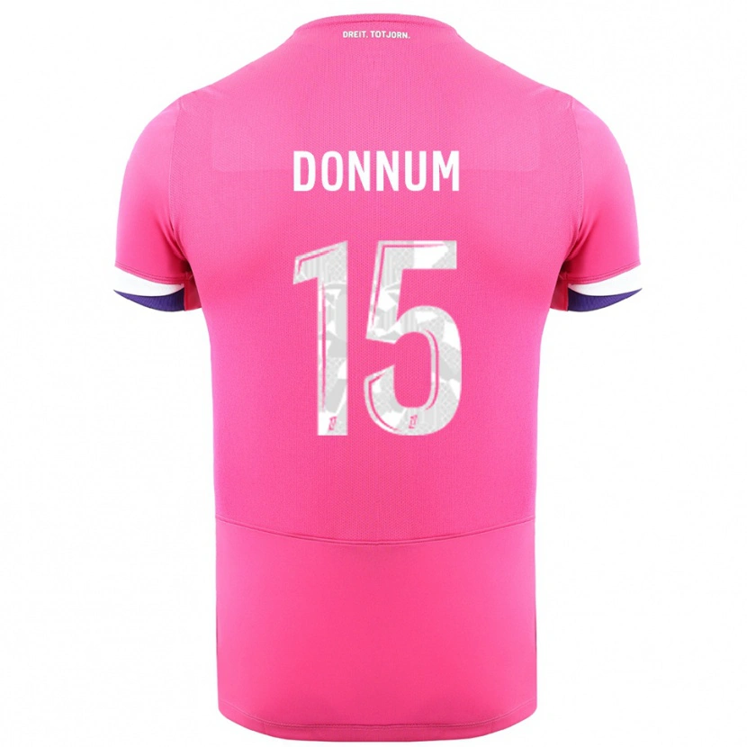 Danxen Homem Camisola Aron Dønnum #15 Rosa Branco Alternativa 2025/26 Camisa