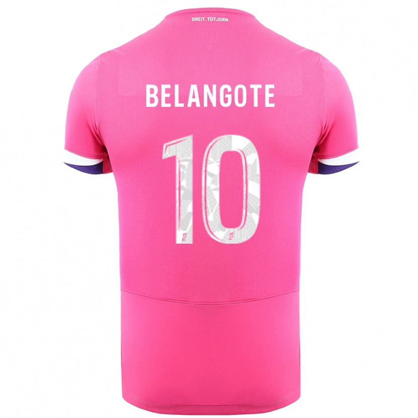 Danxen Homem Camisola Aël Belangote #10 Rosa Branco Alternativa 2025/26 Camisa
