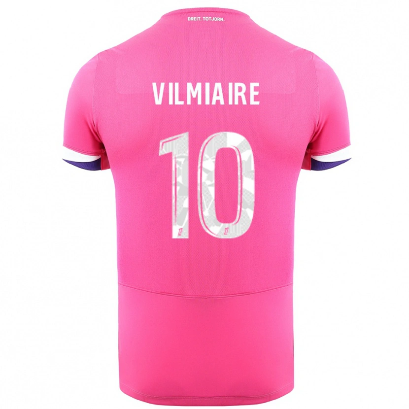 Danxen Homem Camisola Kelly Vilmiaire #10 Rosa Branco Alternativa 2025/26 Camisa