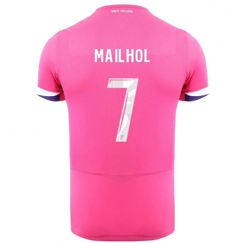 Danxen Homem Camisola Luca Mailhol #7 Rosa Branco Alternativa 2025/26 Camisa