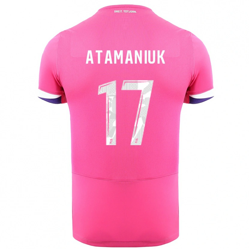 Danxen Homem Camisola Alexandra Atamaniuk #17 Rosa Branco Alternativa 2025/26 Camisa