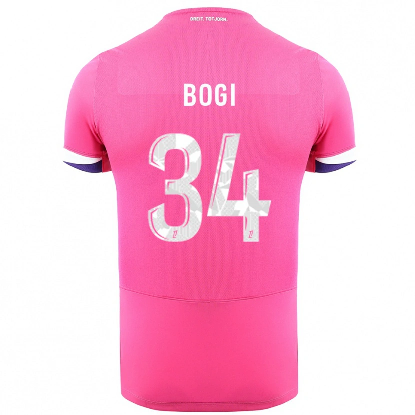 Danxen Homem Camisola Fiona Bogi #34 Rosa Branco Alternativa 2025/26 Camisa