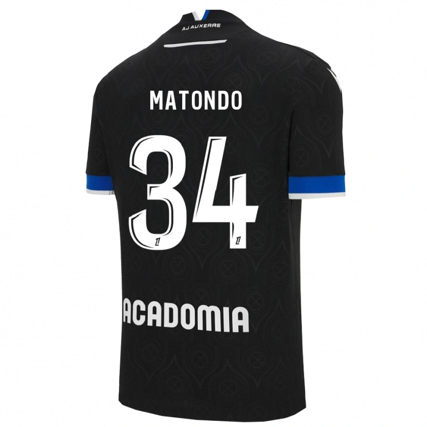 Danxen Homem Camisola Rudy Matondo #34 Preto Branco Alternativa 2025/26 Camisa