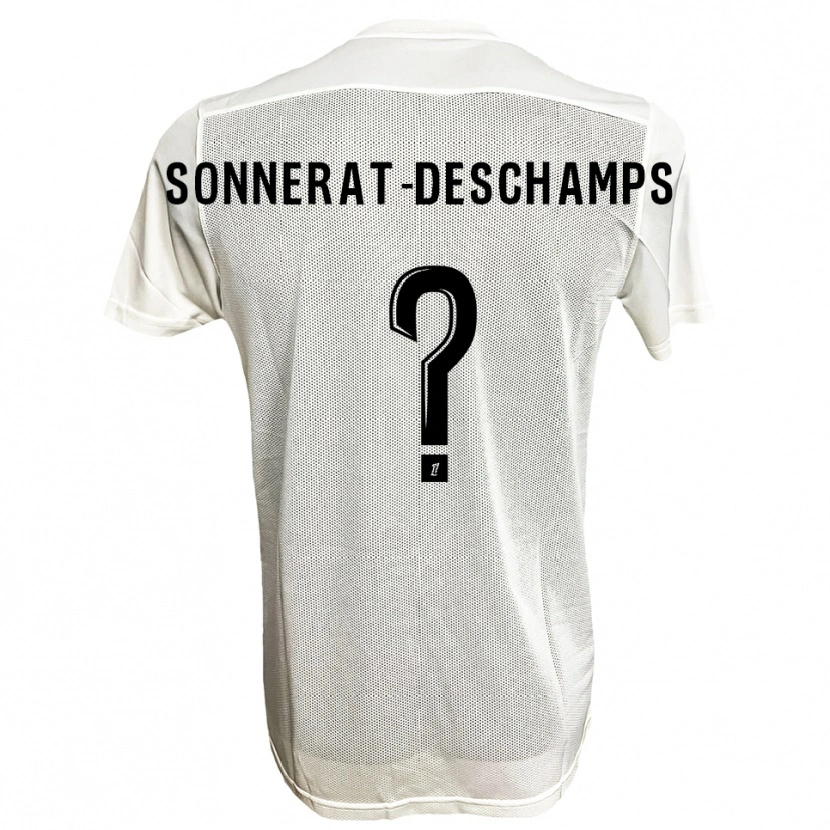Danxen Homem Camisola Nattio Sonnerat-Deschamps #0 Preto Branco Alternativa 2025/26 Camisa
