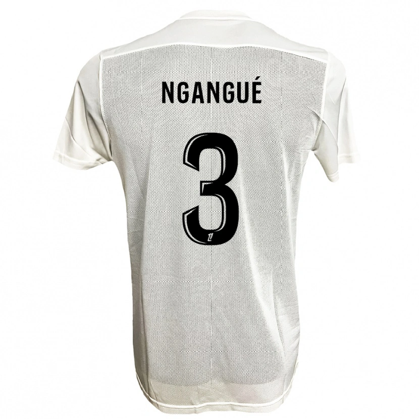Danxen Homem Camisola Maurice Ngangué #3 Preto Branco Alternativa 2025/26 Camisa