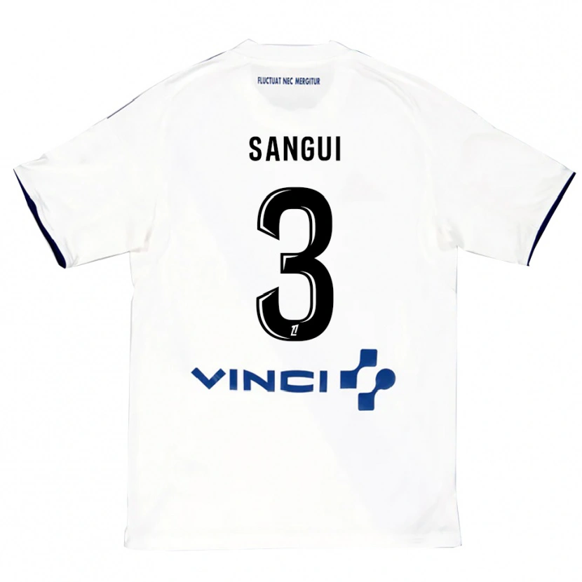 Danxen Homem Camisola Nhoa Sangui #3 Branco Azul Alternativa 2025/26 Camisa