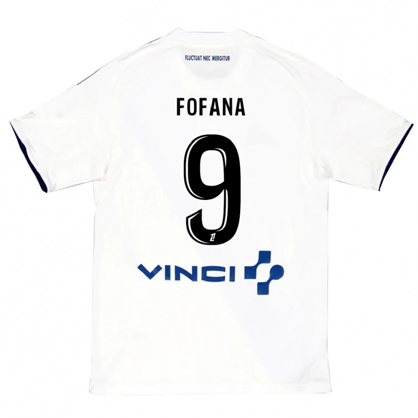 Danxen Homem Camisola Kyliann Fofana #9 Branco Azul Alternativa 2025/26 Camisa