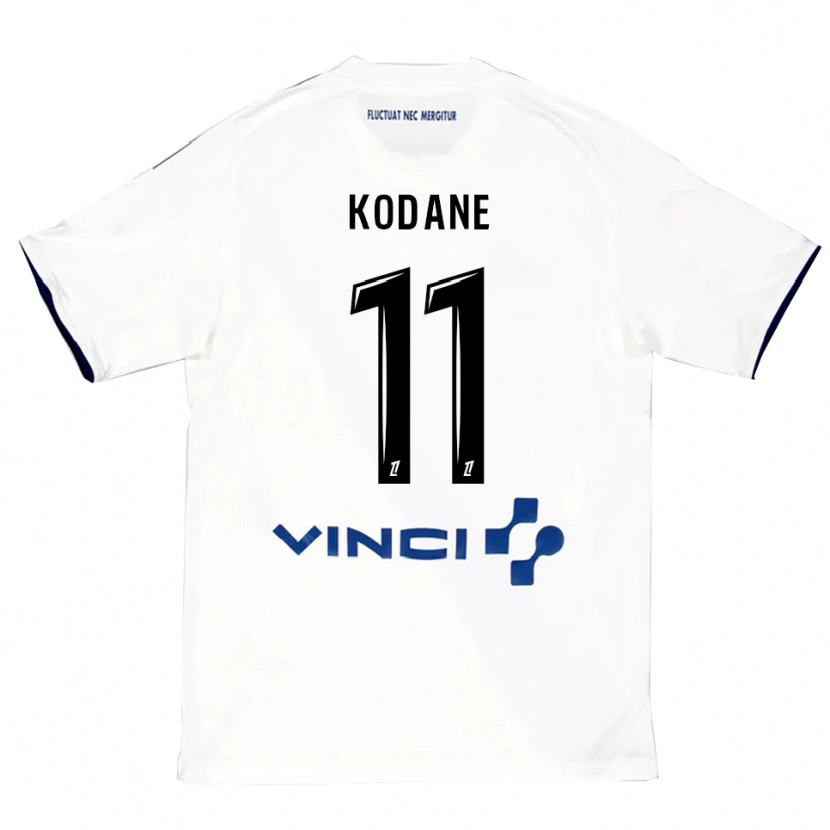 Danxen Homem Camisola Lionel Kodane #11 Branco Azul Alternativa 2025/26 Camisa
