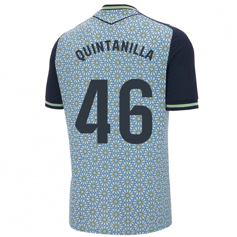 Danxen Homem Camisola Rubén Quintanilla #46 Azul Marinho Alternativa 2025/26 Camisa