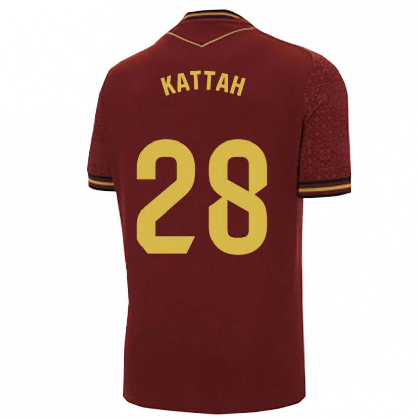Danxen Homem Camisola Pablo Kattah #28 Borgonha Dourado Alternativa 2025/26 Camisa
