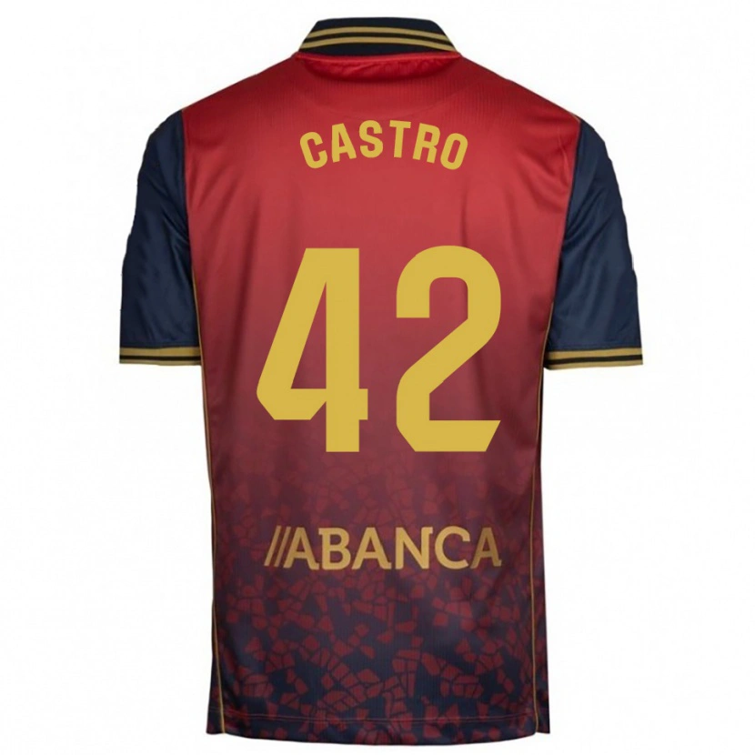 Danxen Homem Camisola Lucas Castro #42 Vermelho Marinho Alternativa 2025/26 Camisa