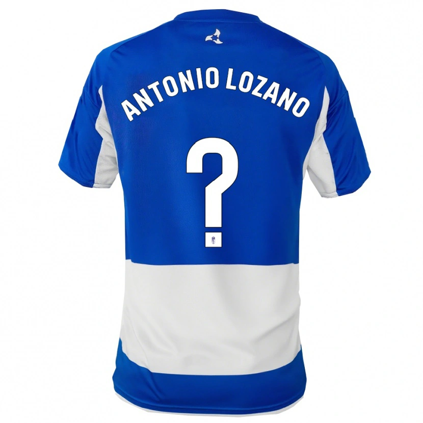 Danxen Homem Camisola José Antonio Lozano #0 Azul Branco Alternativa 2025/26 Camisa