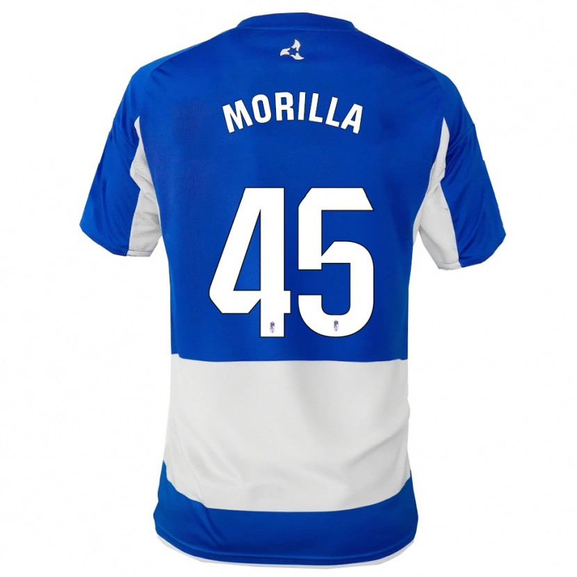 Danxen Homem Camisola David Morilla #45 Azul Branco Alternativa 2025/26 Camisa