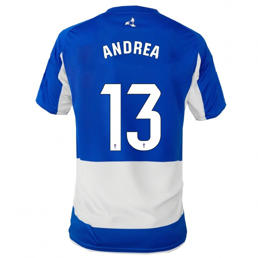 Danxen Homem Camisola Andrea Romero Burgos #13 Azul Branco Alternativa 2025/26 Camisa
