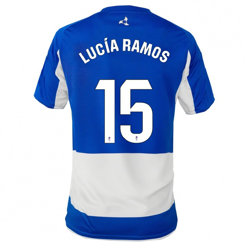 Danxen Homem Camisola Lucía Ramos Narvaez #15 Azul Branco Alternativa 2025/26 Camisa