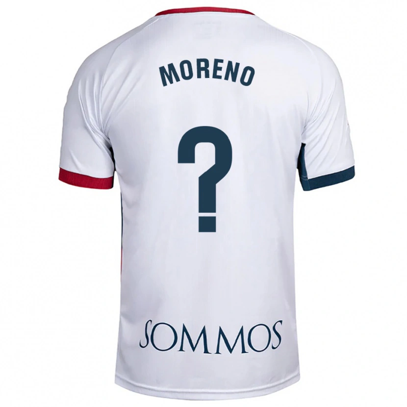 Danxen Homem Camisola Eloy Moreno #0 Branco Vermelho Alternativa 2025/26 Camisa
