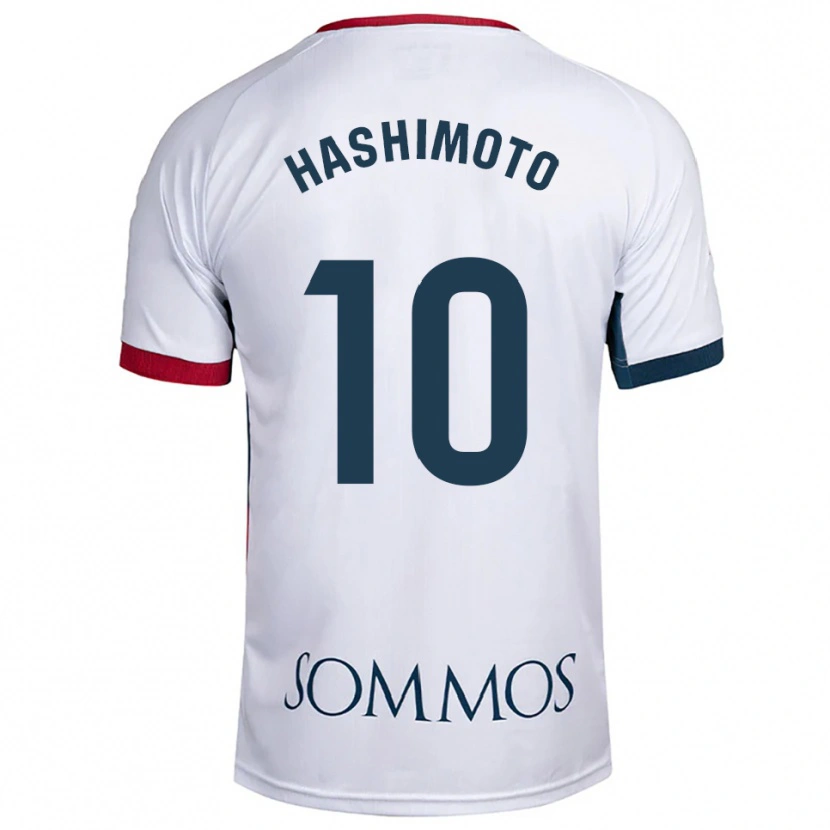 Danxen Homem Camisola Kento Hashimoto #10 Branco Vermelho Alternativa 2025/26 Camisa
