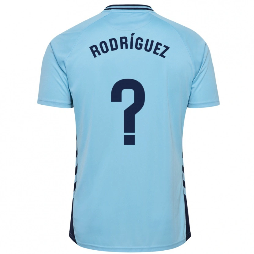 Danxen Homem Camisola David Rodríguez #0 Azul Celeste Alternativa 2025/26 Camisa