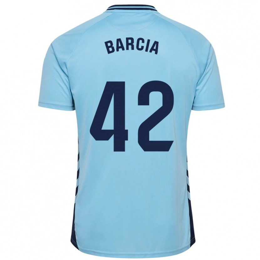 Danxen Homem Camisola Sergio Barcia #42 Azul Celeste Alternativa 2025/26 Camisa