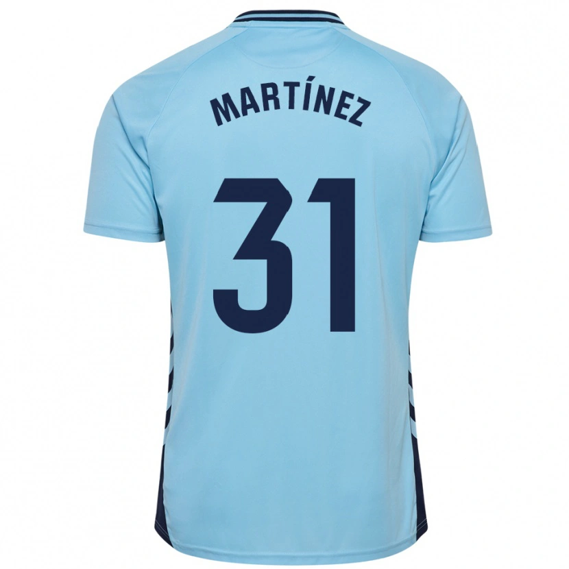 Danxen Homem Camisola Ian Martínez #31 Azul Celeste Alternativa 2025/26 Camisa