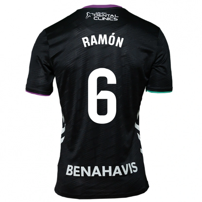 Danxen Homem Camisola Ramón Enríquez #6 Preto Roxo Verde Alternativa 2025/26 Camisa