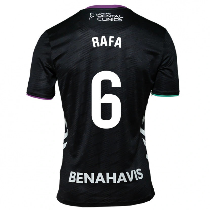 Danxen Homem Camisola Rafa Rodríguez #6 Preto Roxo Verde Alternativa 2025/26 Camisa
