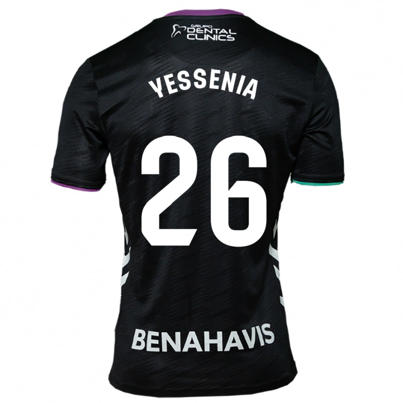 Danxen Homem Camisola Yessenia Alcaide Martin #26 Preto Roxo Verde Alternativa 2025/26 Camisa