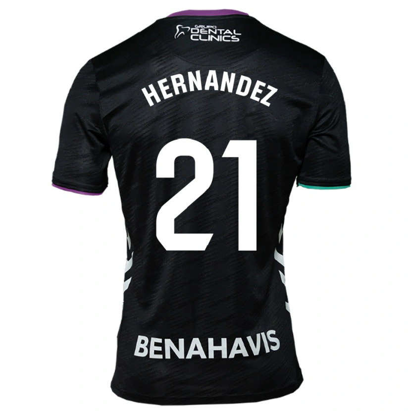 Danxen Homem Camisola Juan Hernández #21 Preto Roxo Verde Alternativa 2025/26 Camisa
