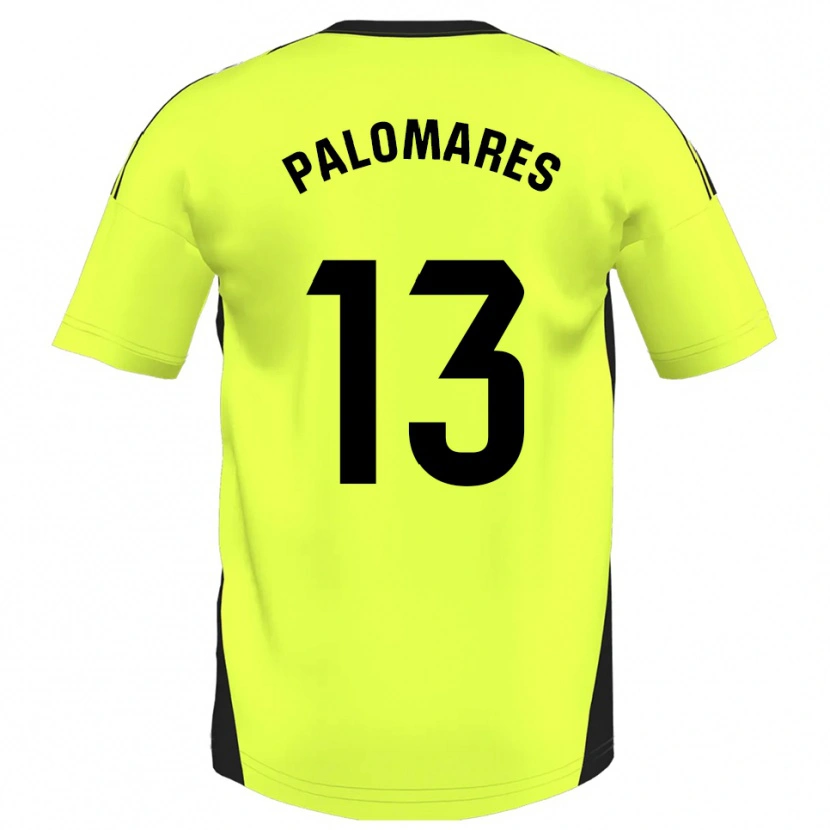 Danxen Homem Camisola Juanpa Palomares #13 Amarelo Fluorescente Alternativa 2025/26 Camisa