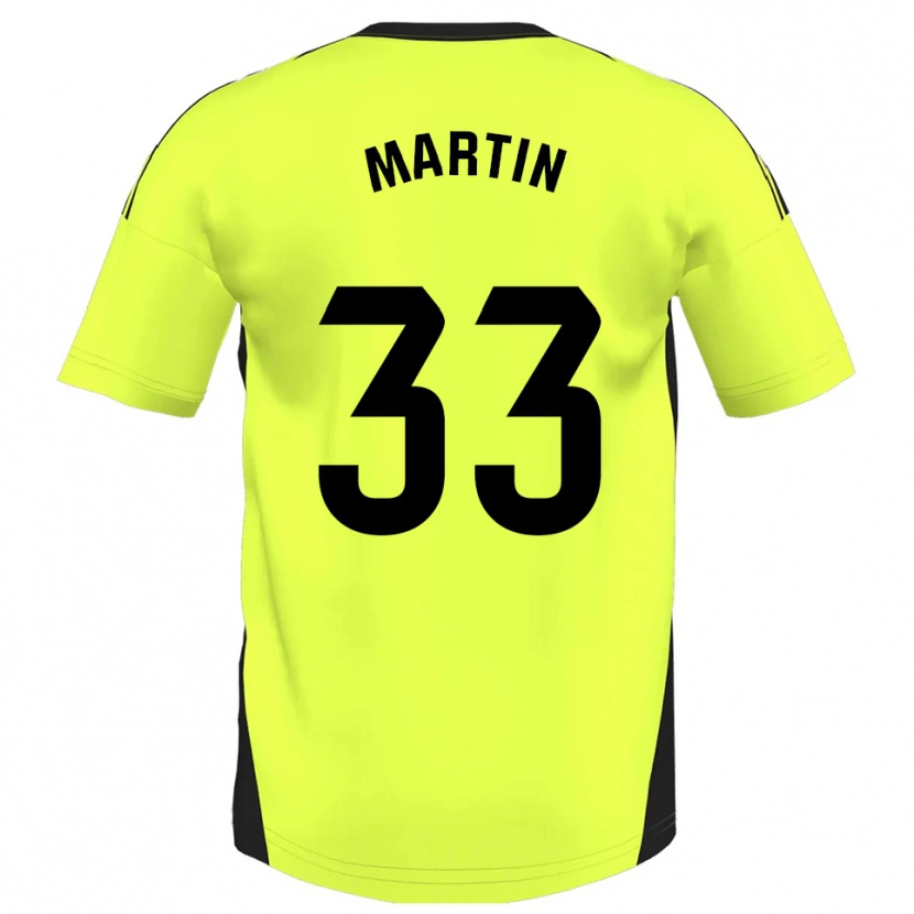 Danxen Homem Camisola Aarón Martin #33 Amarelo Fluorescente Alternativa 2025/26 Camisa