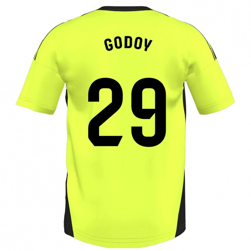 Danxen Homem Camisola Alan Godoy #29 Amarelo Fluorescente Alternativa 2025/26 Camisa