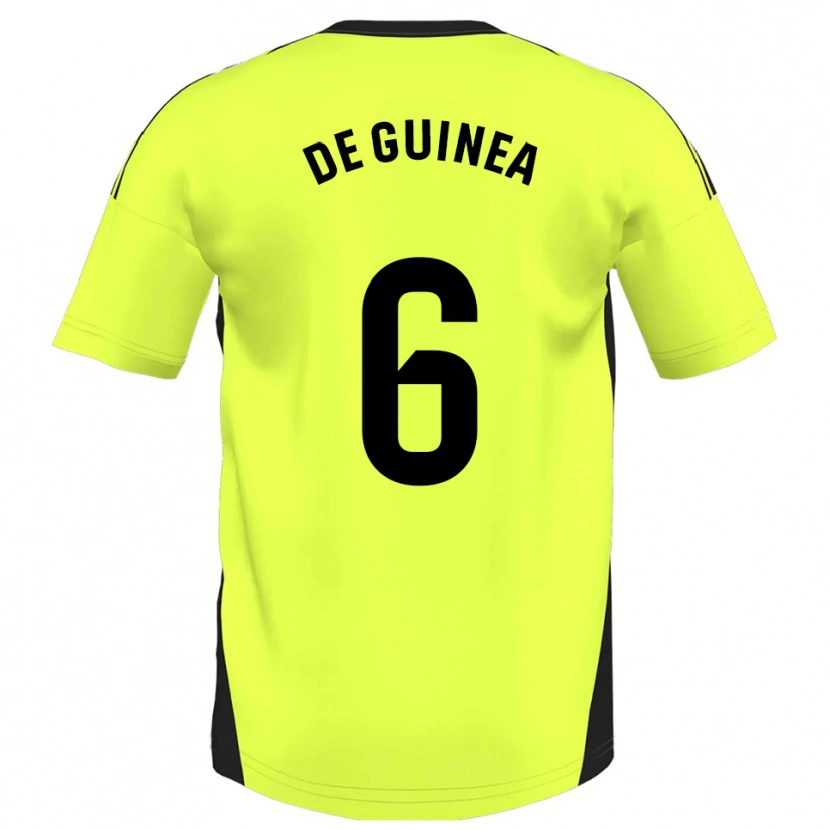 Danxen Homem Camisola Asier Ortiz De Guinea #6 Amarelo Fluorescente Alternativa 2025/26 Camisa