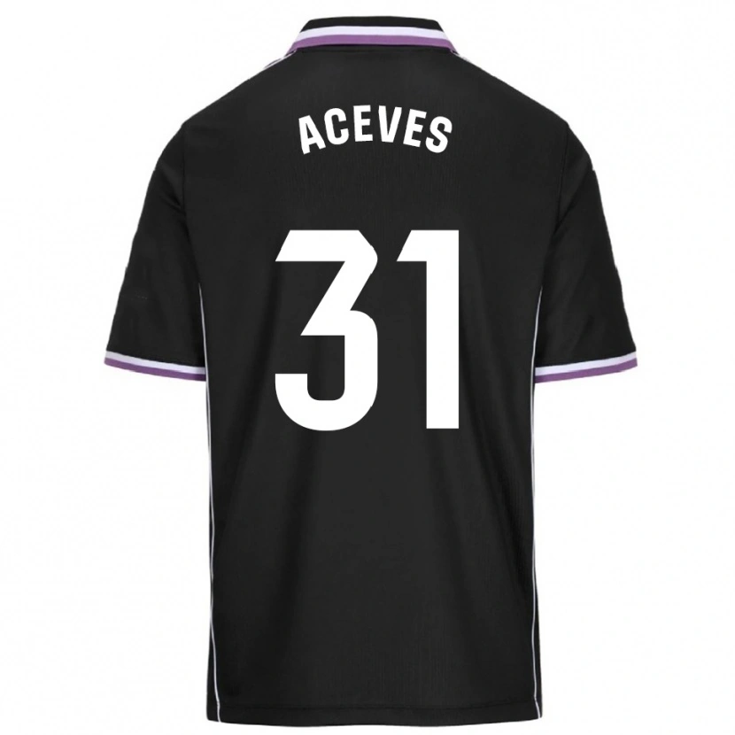 Danxen Homem Camisola Álvaro Aceves #31 Roxo Preto Alternativa 2025/26 Camisa