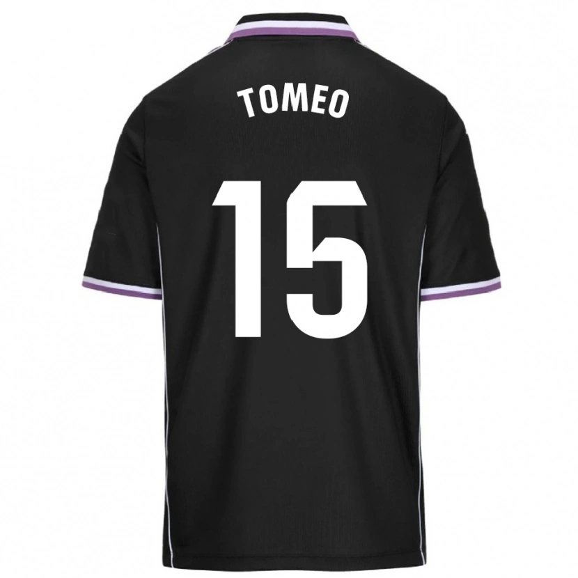 Danxen Homem Camisola Pablo Tomeo #15 Roxo Preto Alternativa 2025/26 Camisa