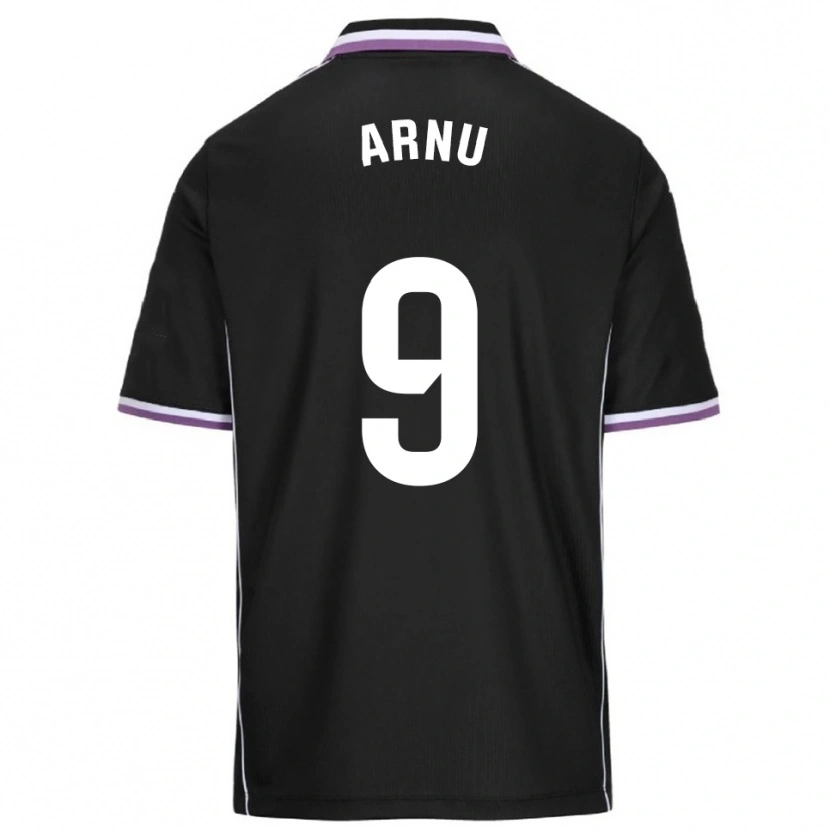 Danxen Homem Camisola Adrián Arnu #9 Roxo Preto Alternativa 2025/26 Camisa