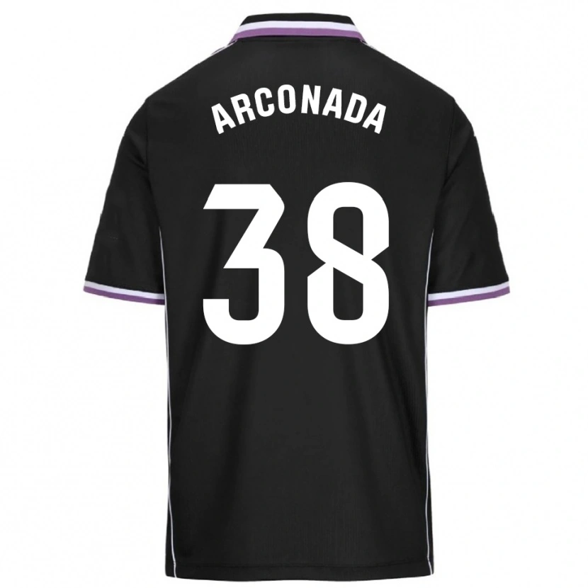 Danxen Homem Camisola Diego Arconada #38 Roxo Preto Alternativa 2025/26 Camisa