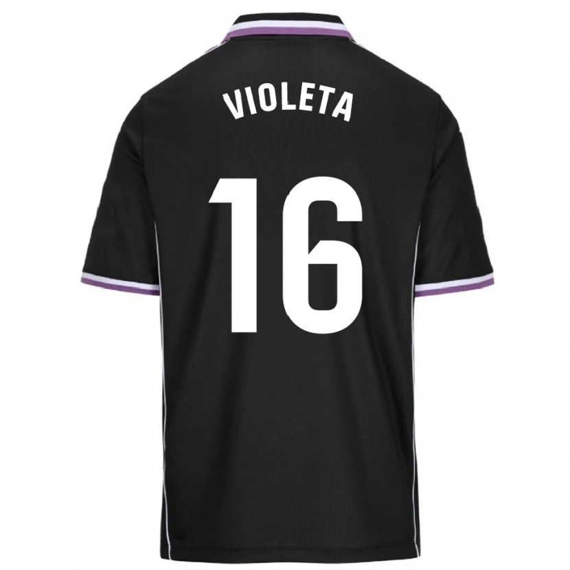 Danxen Homem Camisola Violeta Antón Guerrero #16 Roxo Preto Alternativa 2025/26 Camisa