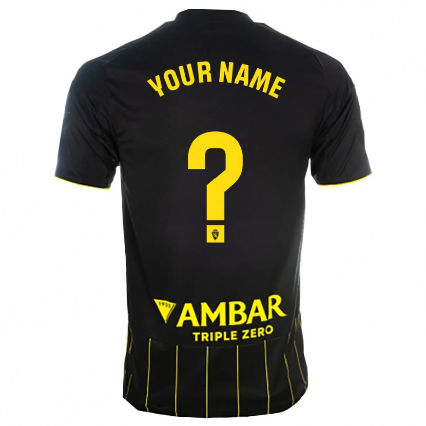 Danxen Homem Camisola Seu Nome #0 Preto Amarelo Alternativa 2025/26 Camisa