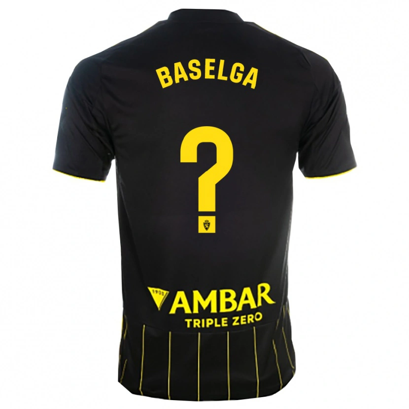 Danxen Homem Camisola Marcos Baselga #0 Preto Amarelo Alternativa 2025/26 Camisa