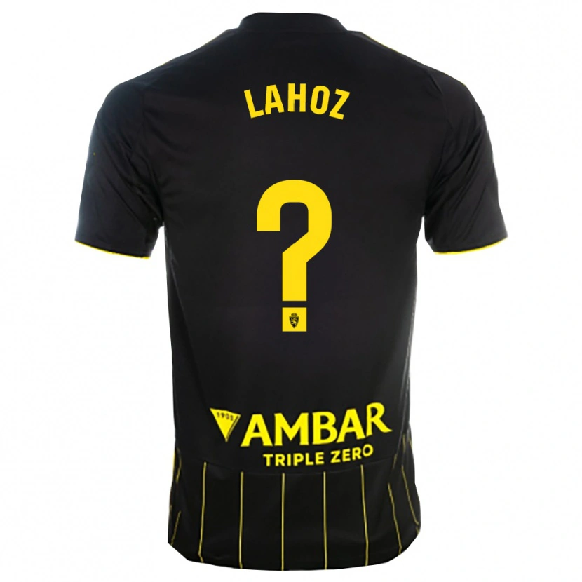 Danxen Homem Camisola Álvaro Lahoz #0 Preto Amarelo Alternativa 2025/26 Camisa